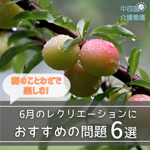 梅のことわざで楽しむ！6月のレクリエーションにおすすめの問題6選